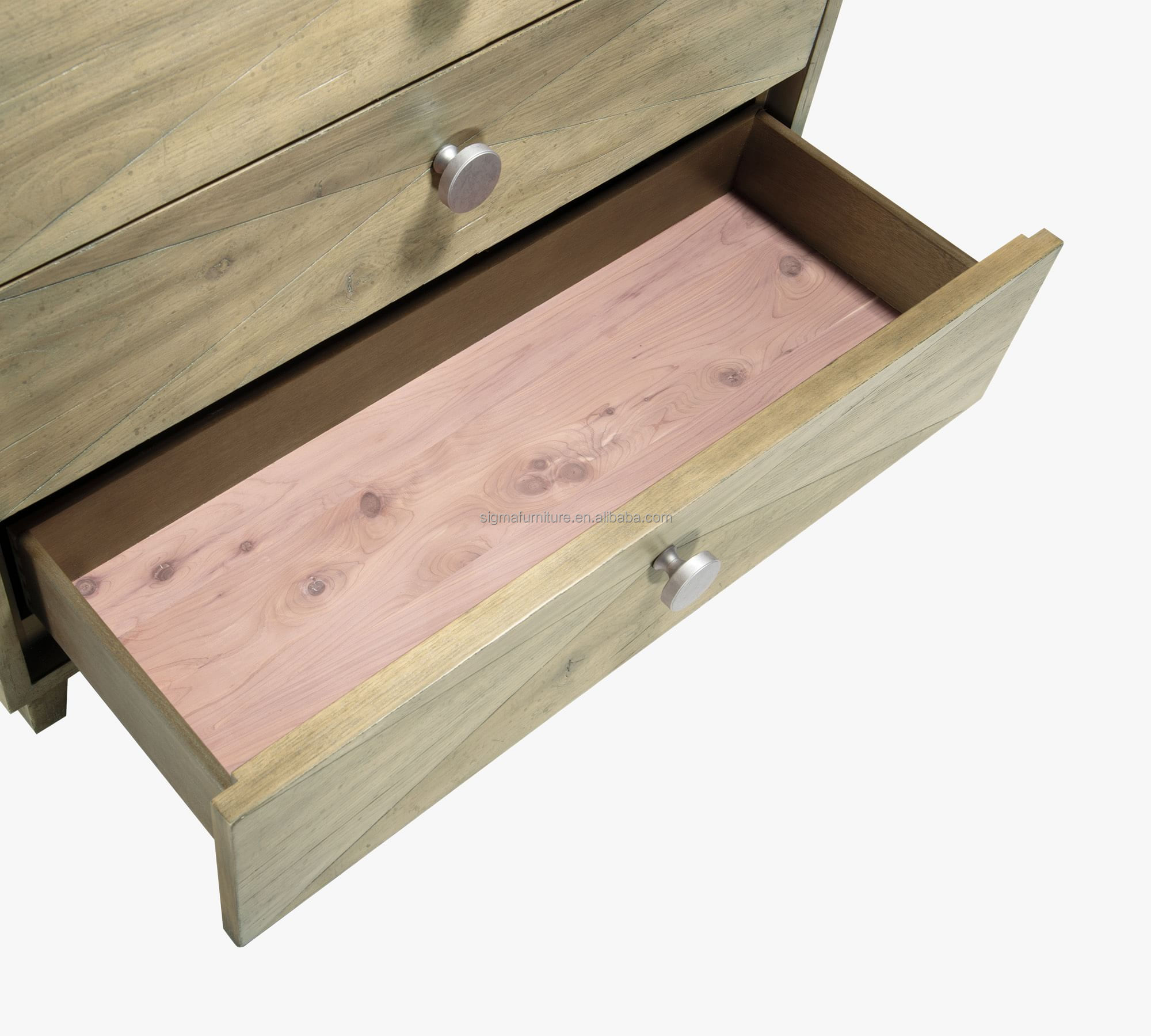 Farmhouse solid wood 3-drawer dresser storage bedside table bed side nightstand