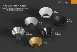 Hiện Đại Nhôm Downlight Vòng Nhà Ở Thay Đổi Độ Sáng Lõm COB Trần <span class=keywords><strong>LED</strong></span> Cho Khách Sạn Phòng Ngủ Khách Phòng Đọc Sách Chiếu Sáng Lịch Thi Đấu - Product Image 5