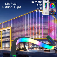 Bande LED néon RGB DMX 50*30mm 24V IP67 étanche pour façade de bâtiment, éclairage de scène numérique adressable, RGBW DMX LED
