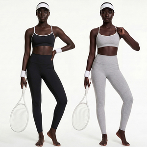 Conjunto de <span class=keywords><strong>Yoga</strong></span> de 2 Piezas para Mujer con Logotipo Personalizado, Sujetador Deportivo de Alta Sujeción, Pantalones de Compresión con Efecto Levanta Glúteos, Ropa Deportiva Elástica en <span class=keywords><strong>4</strong></span> Direcciones - Product Image 6