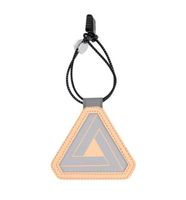 Plaque triangulaire réfléchissante en cuir haute visibilité, étiquette réfléchissante suspendue pour selle de vélo, réflecteur de sécurité arrière pour vélo