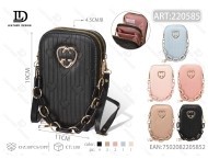 Borsa a Tracolla per Telefono da Donna con Doppia Cerniera e Catena, in Materiale PU con Cinturino per Telefono - Product Image 1