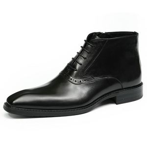 Zapatos Clásicos de Vestir para Hombre, de Cuero Genuino, Transpirables, Antideslizantes, con Cordones, para Otoño, Oficina y Fiestas - Product Image 1