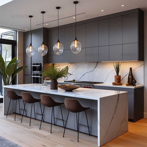 欧洲豪华橱柜当代厨房设计豪华定制彩色家居橱柜 - Product Image 4