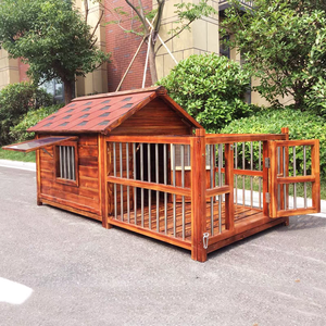 <strong>Dog</strong> <strong>House</strong> Outdoor Waterproof Large Kennel Solid Wood Kennel Rainproof Outdoor <strong>Dog</strong> <strong>House</strong> Summer Pet Wood Grain Living Windproof - Product Image 4