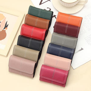 Porte-cartes de style coréen AndoBag pour femmes, grande capacité, porte-monnaie, cuir de vache véritable, porte-cartes simple 006 - Product Image 2