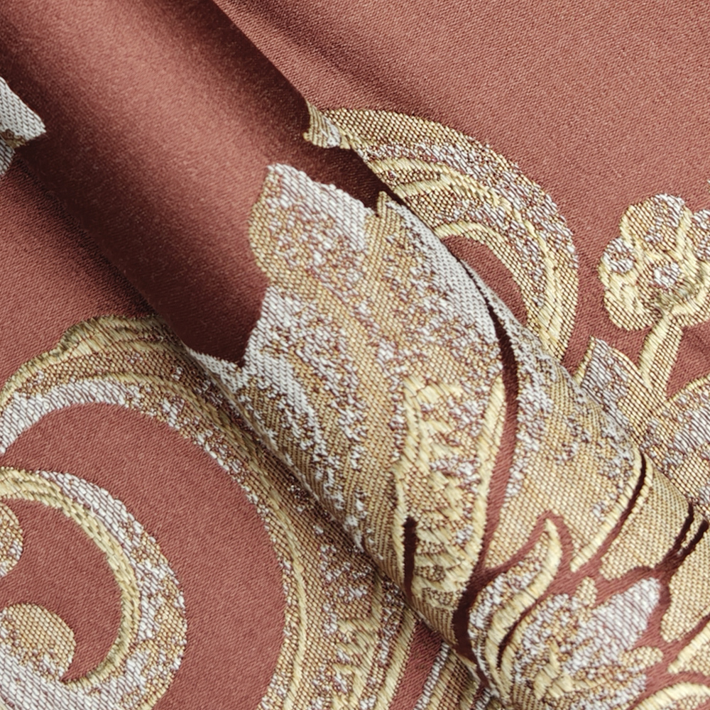 M&Y Royal Damask Silk Brocade Fabric Gold White Upholstery 280cm Table Cloth for Home Deco and Damask Curtain Fabric · image 3
