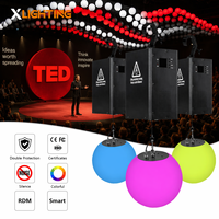Système de levage de boules cinétiques LED RGBW DMX512 à effet ondulé pour décoration de plafond de boîte de nuit et de mariage