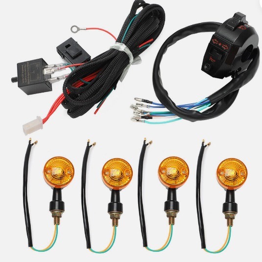 Motorcycle ATV Beach Bike Kawasaki for for Turn Signal Harness Copper/PVC Materials for Horn Headlight