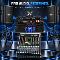Système de sonorisation professionnel complet AOFO avec deux microphones sans fil portatifs, amplificateurs 2 et 4 canaux pour scène, karaoké, DJ