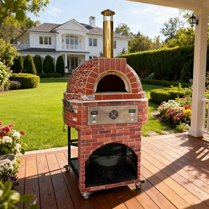 Horno de Pizza Moderno para Exteriores, Multicombustible, de Acero Inoxidable, Estilo Italiano, a Leña/<span class=keywords><strong>Gas</strong></span>, con Sistema de Convección de <span class=keywords><strong>Piedra</strong></span> Volcánica - Product Image 2
