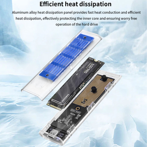 Vỏ ổ cứng di động TISHRIC, hộp đựng ổ cứng ngoài, vỏ SSD M2 NVME NGFFF, bộ chuyển đổi giao thức kép, vỏ ổ cứng HDD, USB 3.0 Type C cho PC - Product Image 6