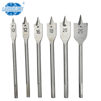 Laserline 6 pièces, forets universels à tige hexagonale de 10-25 mm, finition lisse, pointe acérée, longueur totale de 150 mm, pour tôle métallique, bois