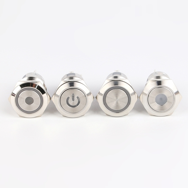 8mm 10mm 12mm 16mm 19mm 22mm 25mm 28mm 30mm Push Button Switch Latching Momentary Illuminated Waterproof Buttons Switches