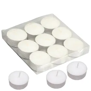 Chinese supplier 100% paraffin wax white unscented decorative tea light candle