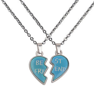 Collar de Alas de Ángel con la Frase 'Love Best Friend', Collar de Acero Inoxidable con Cambio de Color Sensible al Estado de Ánimo, Collar de Amistad para Mejores Amigos - Product Image 3