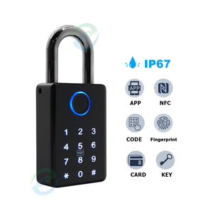 Su geçirmez Tuya akıllı asma kilit USB şarj edilebilir biyometrik parmak izi asma kilit güvenlik elektronik şifre anahtar akıllı kilit - Product Image 2