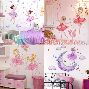 Nouveau filles Ballet cygne papillon autocollant mural <span class=keywords><strong>chambre</strong></span> d'enfant <span class=keywords><strong>chambre</strong></span> décoration autocollant mural auto-adhésif pvc autocollant mural - Product Image 5