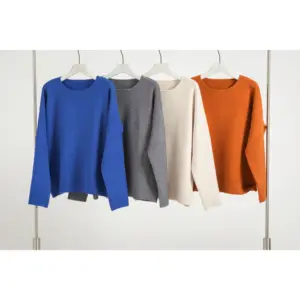 Winter Latest Design Custom Knitted Oversize Sweater Pullover for Women(4 colors)