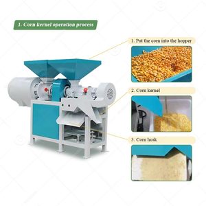 Posho Mill huller Ngô phay Kích thước nhà Ngô vỏ và xỉ bột ngô bột gạo bột tinh bột làm cho máy - Product Image 3