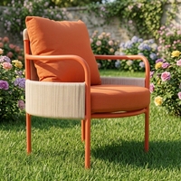 Expédition rapide en 7 jours, mobilier de patio extérieur, canapé lounge avec table d'appoint, ensemble de canapés de jardin extérieur
