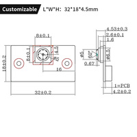 Módulo de Cámara Mini USB de 0.3MP con Excelente Rendimiento Infrarrojo para Reconocimiento de Iris, USB2.0, Sensor GC0308 sin Controladores