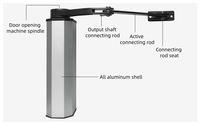 Pembuka Pintu Ayun Otomatis Cerdas dengan Kontrol Bluetooth & Sensor Keamanan (CE/ROHS) untuk Pintu Ayun Tunggal/Ganda