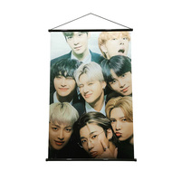 Marchandises Kpop personnalisées, grand poster en toile suspendu, images suspendues, posters muraux Kpop, rouleau mural Kpop pour Bangtan Boys