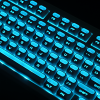 Zornher Spaceman White Double Shot PBT Keycaps MAO Profile-117 Keycaps translucides pour clavier mécanique