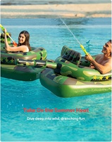 Piscine gonflable personnalisée en forme de char d'assaut avec pistolet à eau, jouets aquatiques pour adultes et enfants, fête au bord du lac ou de la plage