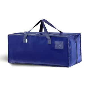 Heavy Duty Clothing Storage PP Woven Extra Large Moving Bags With Lids Strong Handles And Zip