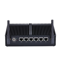 K30731G6-S05 Intel Core I3 Dual-Core, Router Firewall con 6 Puertos Gigabit LAN, Mini PC Sin Ventilador, Almacenamiento SSD+HDD, RAM DDR4 para Uso Empresarial