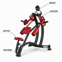 Machine à exercices de pectoraux assis professionnelle pour salle de sport, en acier robuste, avec coussinets pour les bras et siège