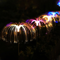 Conçu sur mesure OEM ODM RVB solaire méduse lumières de jardin IP65 étanche pelouse prise de terre pour décorations de Noël utilisation en extérieur