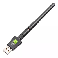 Kartu Jaringan AC600 Penerima Nirkabel WiFi Driver Gratis Dual Band Antena Dapat Dilepas 600Mbps Adaptor Wi-fi USB untuk Desktop