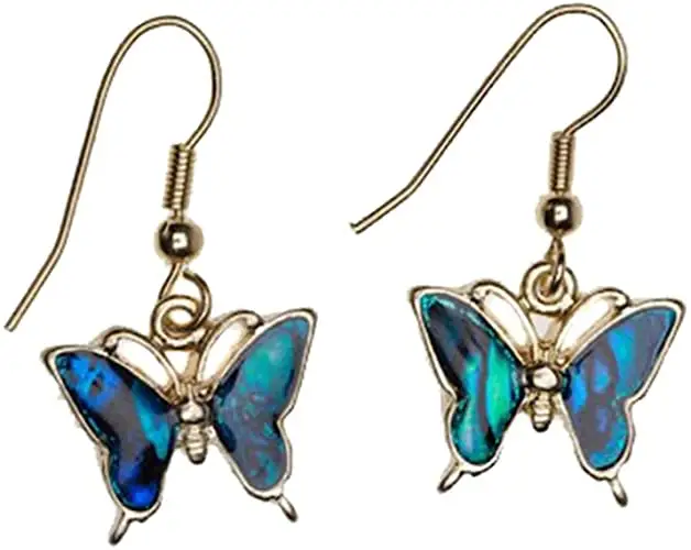 잠자리 유행 귀걸이 물고기 후크 전복 Paua 쉘 귀걸이 나비 꽃 귀걸이 독특한 선물 및 기념품