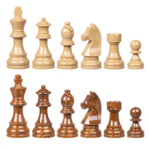 Kunden spezifisches hölzernes Schachspiel brett Holz gravur rohlinge basteln hand geschnitztes Vintage-Holz schachspiel