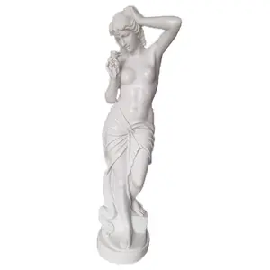 Shengye Factory direct supply high-quality life size polished white marble nude female statue woman lady sculpture outdoor