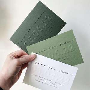 ملصقات مخملية حمراء بطاقات معايدة لحفلات الزفاف والخطوبة بطاقة أعمال مخملية صديقة للبيئة - Product Image 6