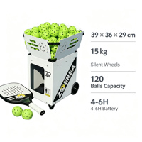 Máquina Inteligente de Pickleball con Capacidad para 120 Pelotas, Control por Aplicación, Lanzador Automático, Velocidad Ajustable, Control de Efecto, Equipo de Entrenamiento Profesional