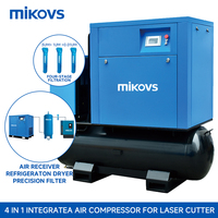 Compresseur d'air électrique monophasé 500L, compresseur à vis 8 bars, vente chaude, compresseur d'air à vis quatre-en-un