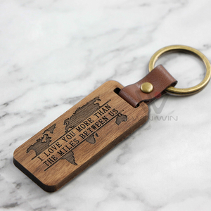 LLavero de Metal y madera con logotipo personalizado, llavero de cuero, artesanías, regalos para el Día <span class=keywords><strong>del</strong></span> Padre - Product Image 3