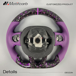 Volante Deportivo Personalizado de Fibra de Carbono Forjado con LED Morado para Dodge Charger Challenger Hellcat SRT R/T GT SXT 2013-2023 - Product Image 5
