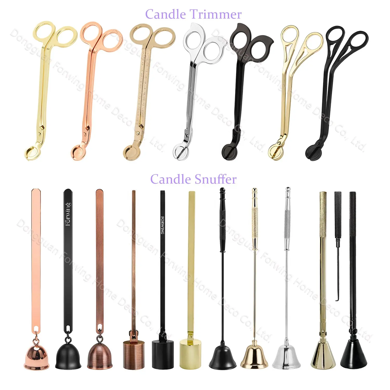 Ensemble d'accessoires pour bougies 3 en 1, coupe-mèche, extincteur, louche, kit d'outils d'entretien pour la fabrication de bougies