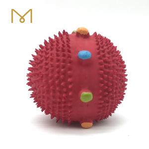 Başak top oyuncaklar doğal lateks topu pet oyuncaklar gıcırtılı interaktif kauçuk top köpek oyuncak - Product Image 3