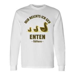 T-shirt a maniche lunghe per amanti delle anatre con simpatico design a forma di anatra - Product Image 1