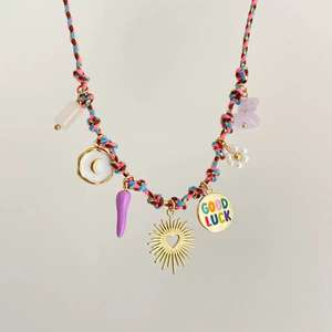 Verano mar estrella de mar corazón colorido hecho a mano cuerda declaración colgante piedra Natural ornamento océano serie collar - Product Image 5