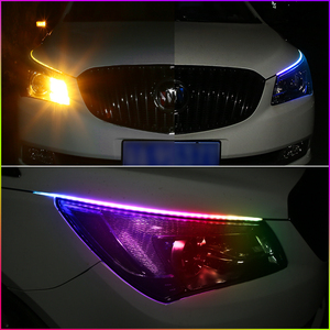 LED DRL 12V 30Cm 45Cm 60Cm Xe Chạy Ban Ngày Ánh Sáng Linh Hoạt Không Thấm Nước Dải Tự Động Đèn Pha Lần Lượt Tín Hiệu Phanh Dòng Chảy Đèn - Product Image 4