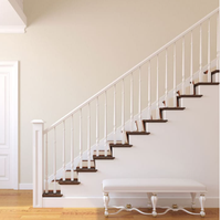 Escalier Optima au design moderne, escalier intérieur en bois massif, en forme de L, droit, flottant, à monopoutre, durable