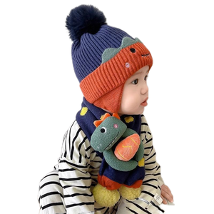 Ensemble bonnet et écharpe d'hiver 2025 à bon prix, écharpe pour enfants, cadeaux pour bébés filles et garçons de 8 à 12 <span class=keywords><strong>mois</strong></span>, 1, 2, 3, 4 ans - Product Image 5